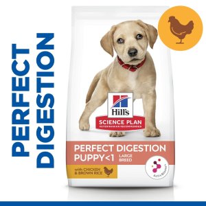 Hill"s Science Plan Perfect Digestion krmivo pro štěňata velkých plemen s kuřetem a hnědou rýží 12 kg