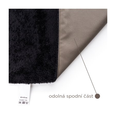 PROFIDOG Deka skládací NEON M 105 x 70 cm černá-hnědá (Plys,Spylon)