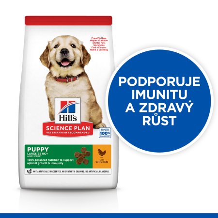 Hill’s Science Plan granule pro štěňata velkých plemen s kuřecím 14.5 kg