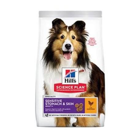Hill’s Science Plan Sensitive Stomach & Skin pro dospělé psy s kuřecím 14 kg
