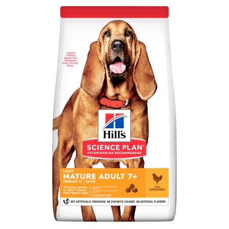 Hill’s Science Plan Canine Mature Adult 7+ Light Medium Chicken 14 kg