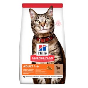 Hill’s Science Plan granule pro dospělé kočky s jehněčím a rýží 10 kg
