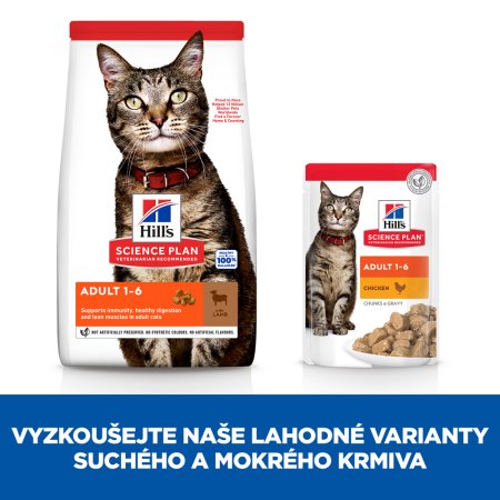 Hill’s Science Plan granule pro dospělé kočky s jehněčím a rýží 10 kg