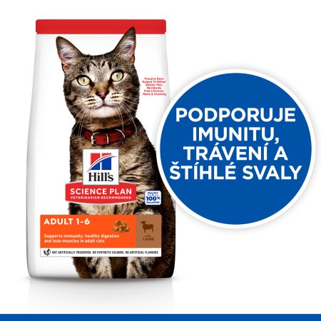 Hill’s Science Plan granule pro dospělé kočky s jehněčím a rýží 10 kg