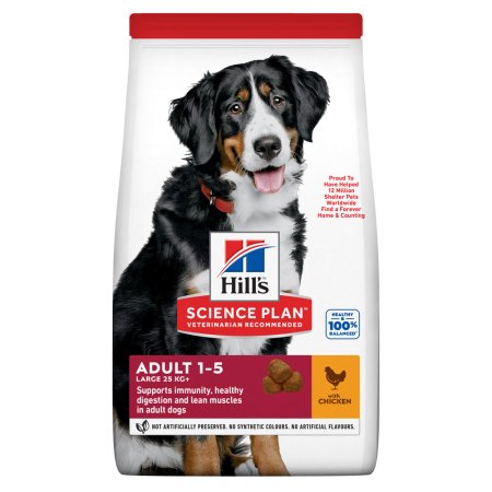 Hill’s Science Plan granule pro dospělé psy velkých plemen s kuřecím 14 kg