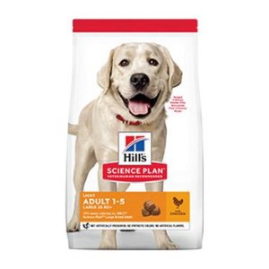 Hill’s Science Plan Light granule pro dospělé psy velkých plemen s kuřecím 14 kg