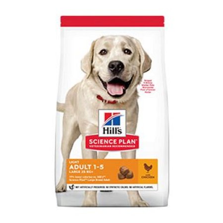 Hill’s Science Plan Light granule pro dospělé psy velkých plemen s kuřecím 14 kg